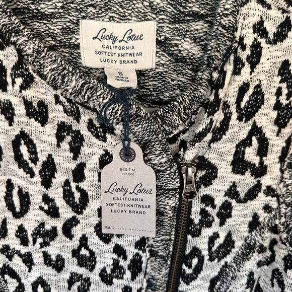 LUCKY BRAND Black and White Leopard Blazer - Picture 7 of 9